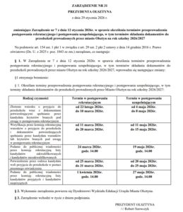 Zarządzenie Prezydenta